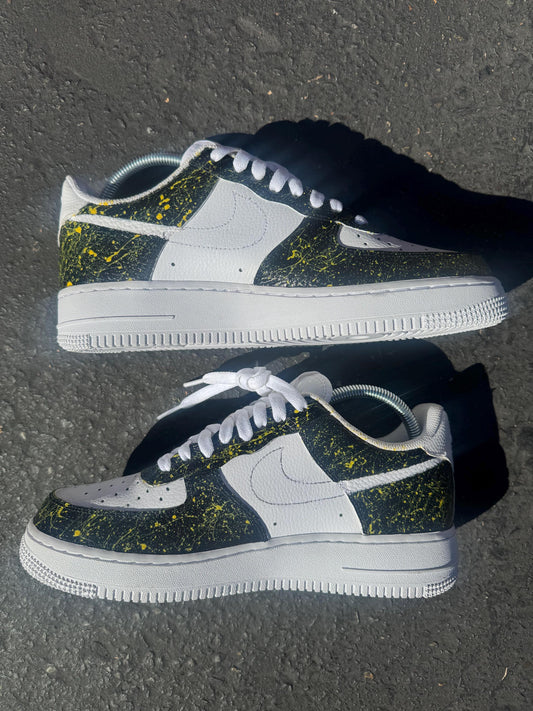 Custom Air Force 1 Yellow Splats Custom