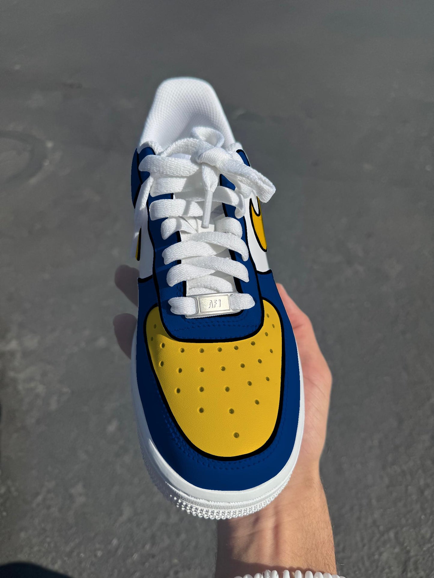 Golden State Warriors Hand-Painted Air Force 1 Custom Sneakers