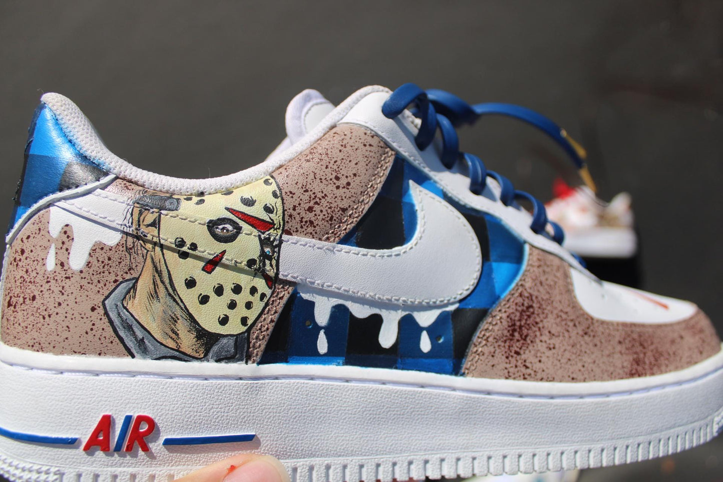 Custom Horror Air Force 1s: Freddy Krueger & Jason Voorhees Hand-Painted Sneakers