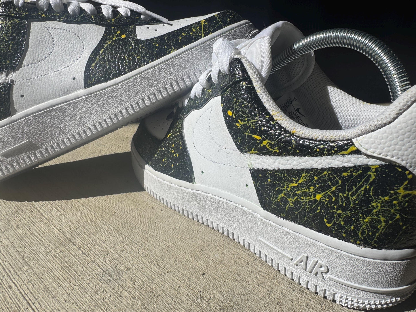 Custom Air Force 1 Yellow Splats Custom