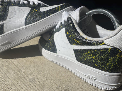 Custom Air Force 1 Yellow Splats Custom