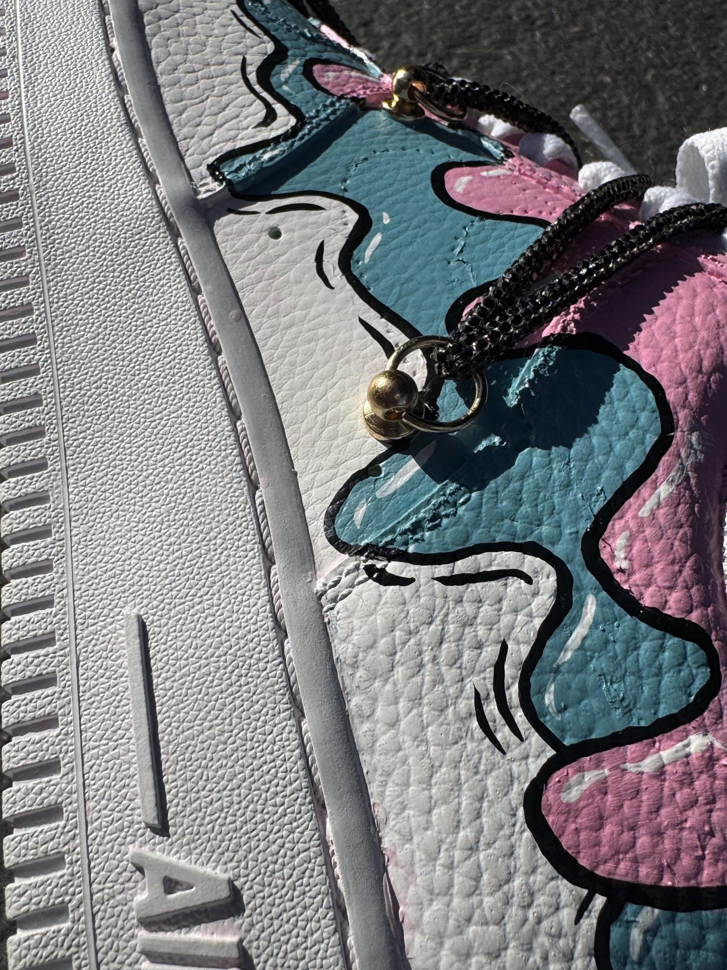 Hand-Painted Ice Cream Drip Air Force 1s: Custom Pastel Sneakers