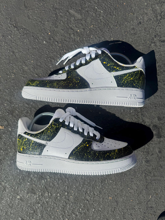 Custom Air Force 1 Yellow Splats Custom