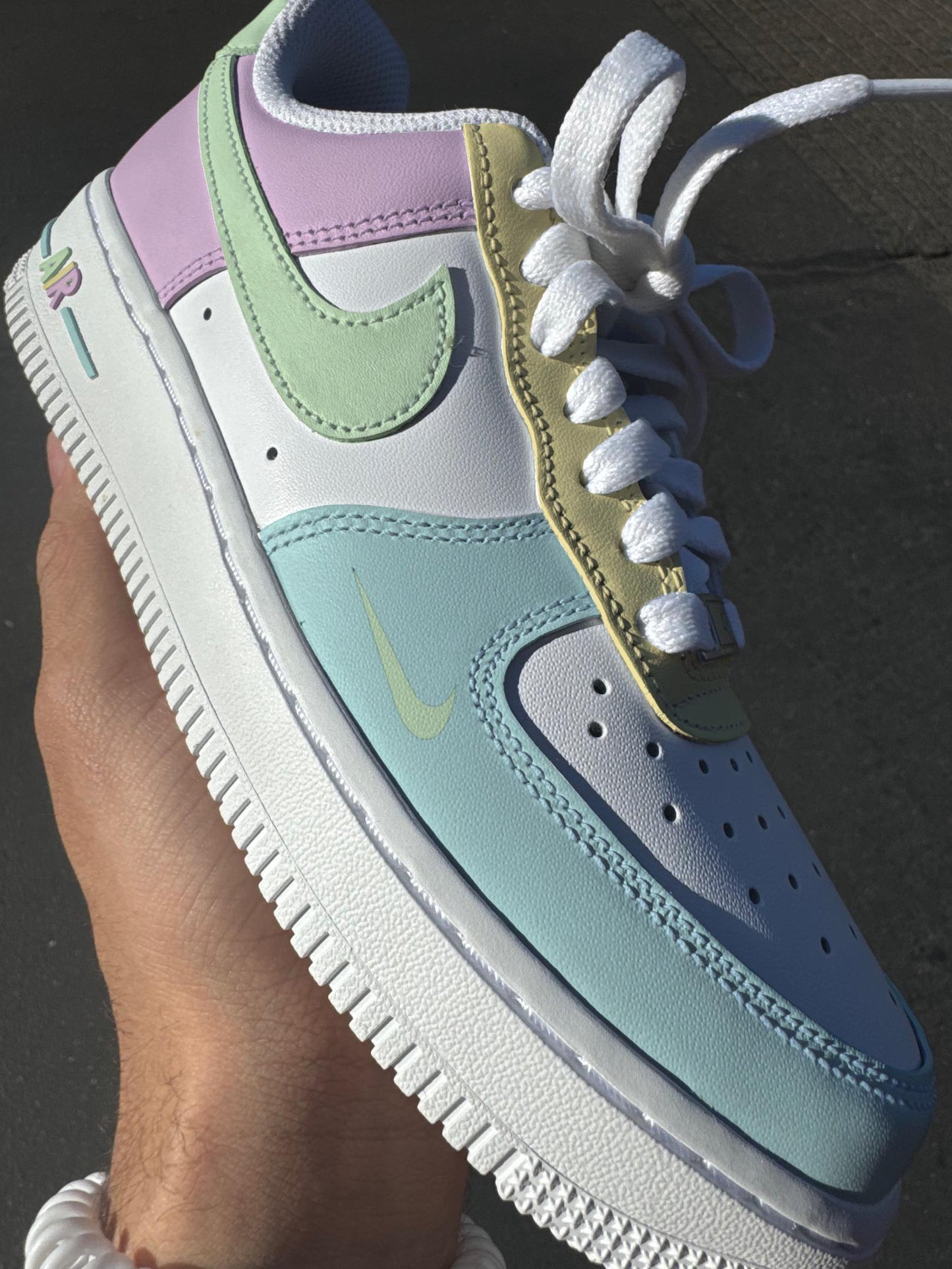 Custom Pastel Nike Air Force 1 | Hand-Painted Easter Spring Sneakers | Pastel Air Force 1 | Air Force 1 | Easter Customs Air Force 1