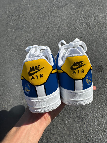 Golden State Warriors Hand-Painted Air Force 1 Custom Sneakers
