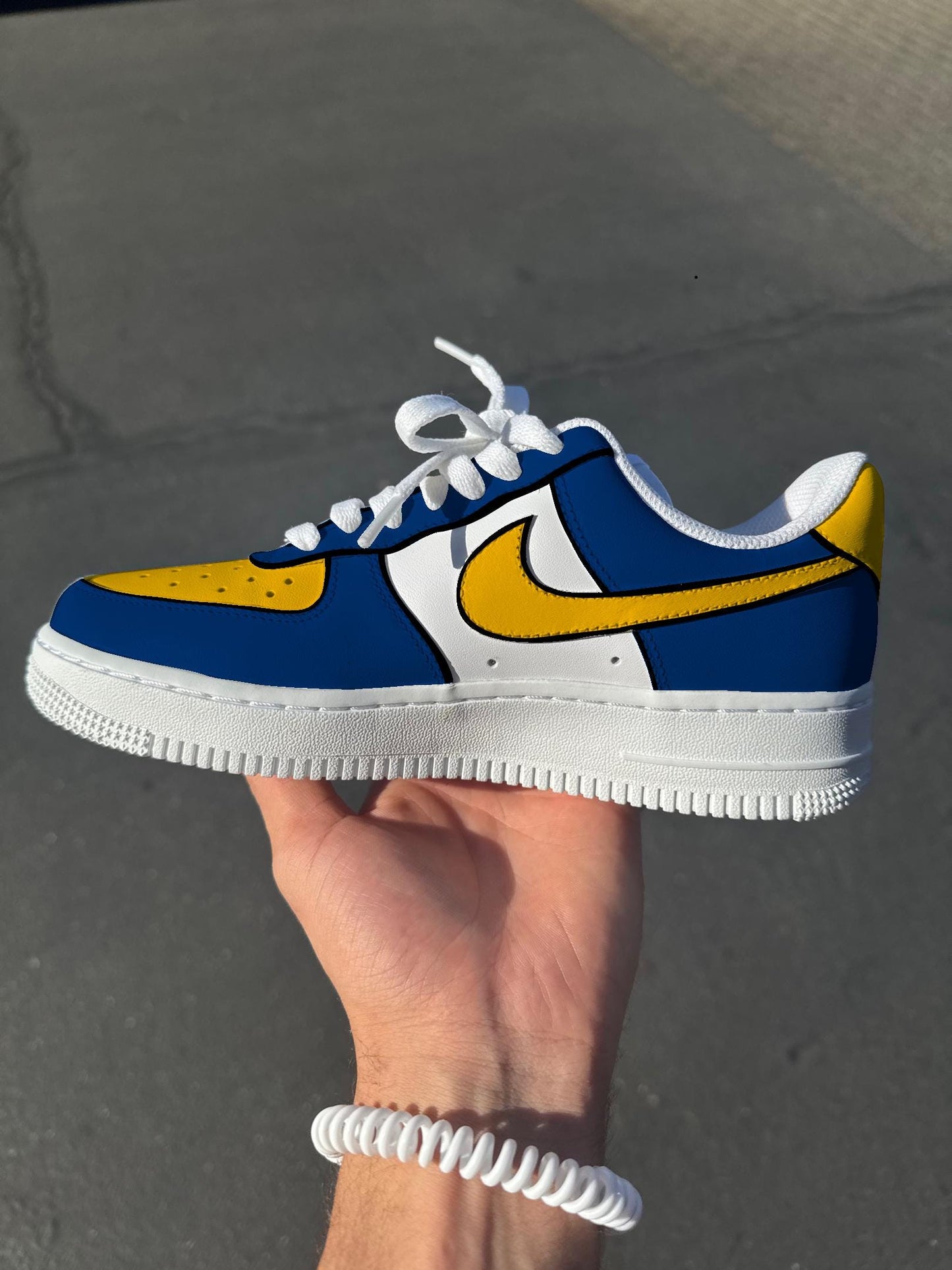 Golden State Warriors Hand-Painted Air Force 1 Custom Sneakers