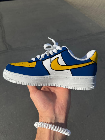 Golden State Warriors Hand-Painted Air Force 1 Custom Sneakers