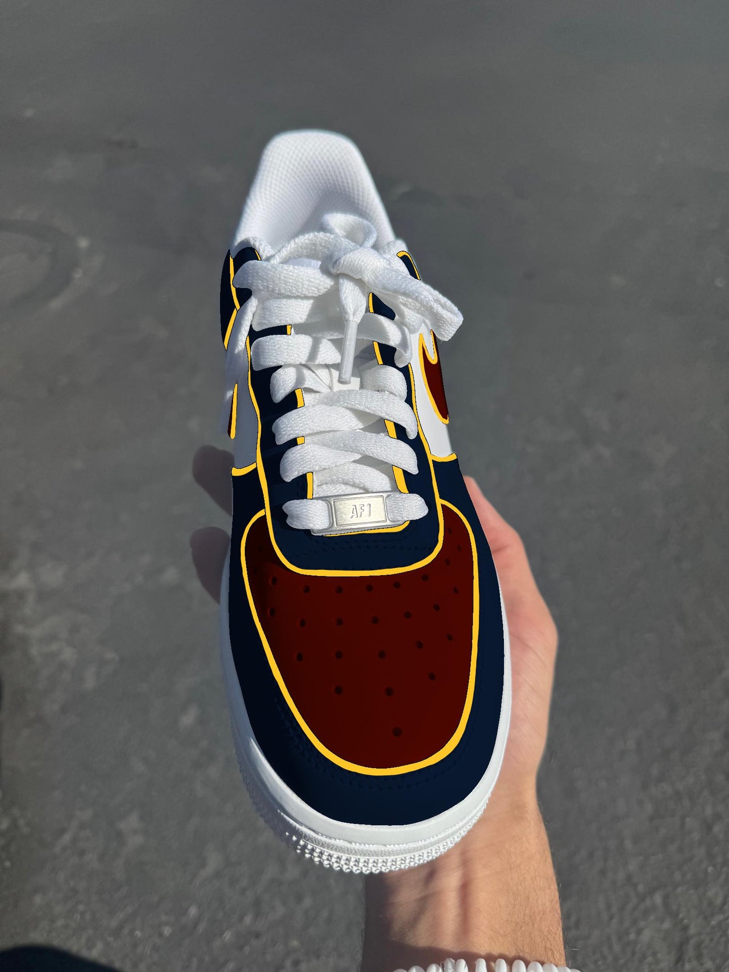 Denver Nuggets Hand-Painted Air Force 1 Custom Sneakers
