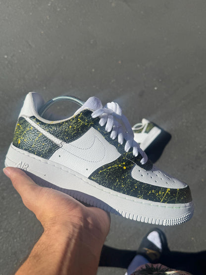 Custom Air Force 1 Yellow Splats Custom