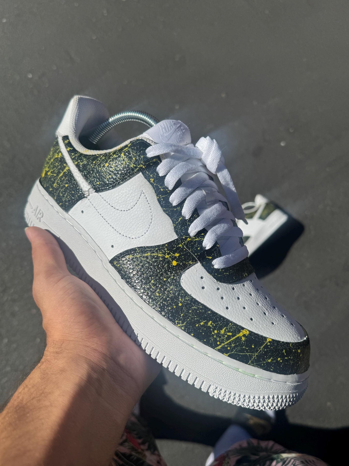 Custom Air Force 1 Yellow Splats Custom