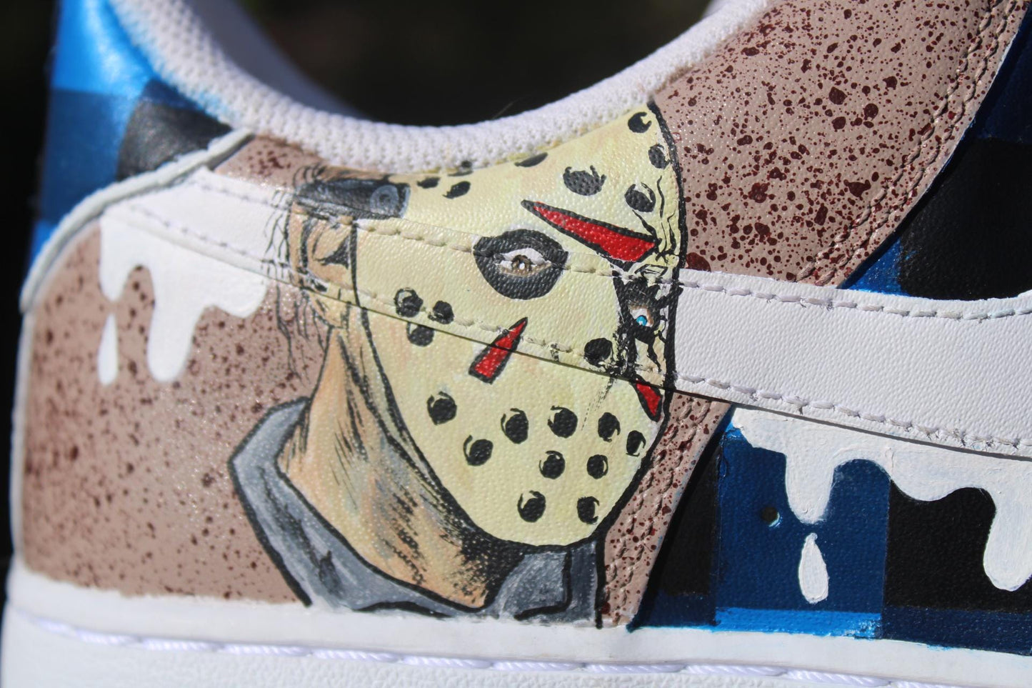 Custom Horror Air Force 1s: Freddy Krueger & Jason Voorhees Hand-Painted Sneakers
